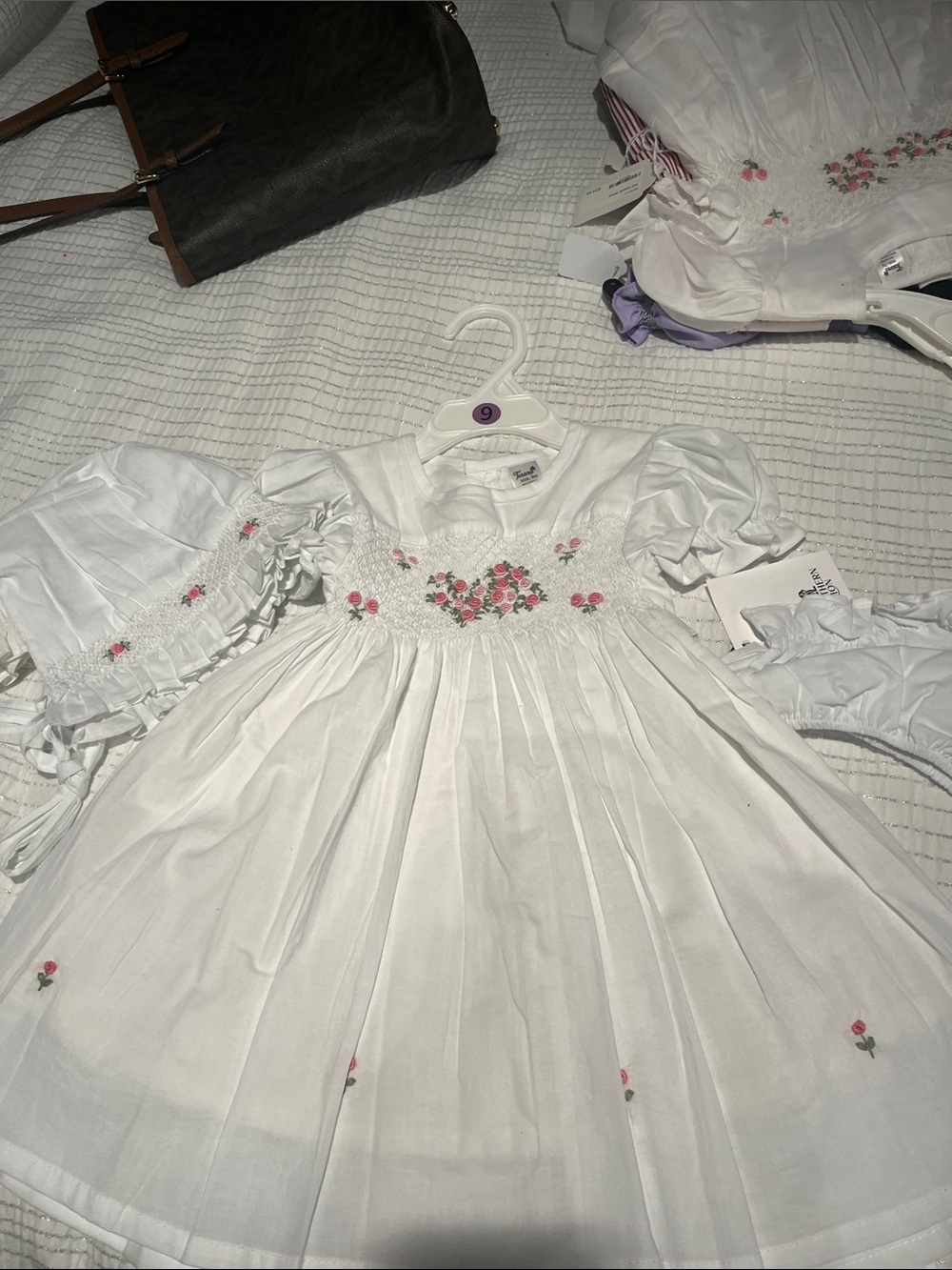 Baby smoke  dresses set